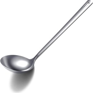 Stainless Steel Ladle, Soup Ladle, Cooking Ladle, Kitchen Ladle, Metal Soup Spoon For Cooking Non-Stick And Heat Resistant, Dishwasher Safe, Easy to Clean