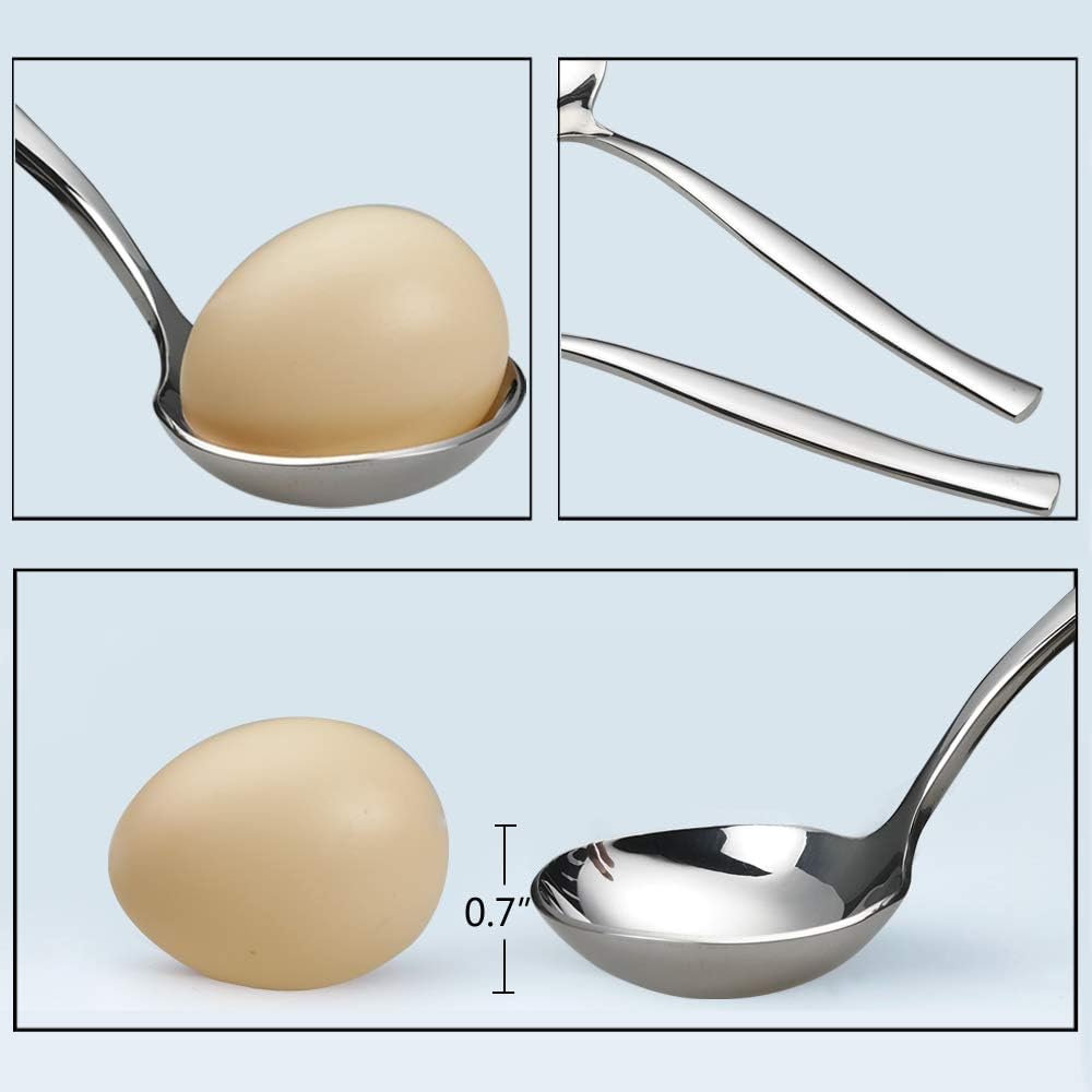 2-Piece Stainless Steel Gravy Soup Spoon, Gravy Ladle Soup, Small Ladle - Image 2