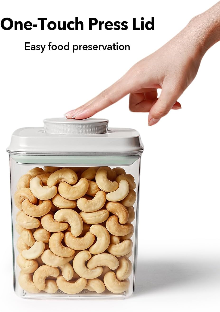 Airtight Food Storage Containers Set with One-Touch Lid, 2-Pack (2.8 QT / 2.65 L) Stackable , Best for Cereal, Flour, Rice & Baking Organizers. - Image 2