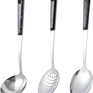 Stainless Steel Serving Spoons Set with Slotted Spoon, Serving Spoon and Perforated Spoons, soup ladle,kitchen cooking utensils set
