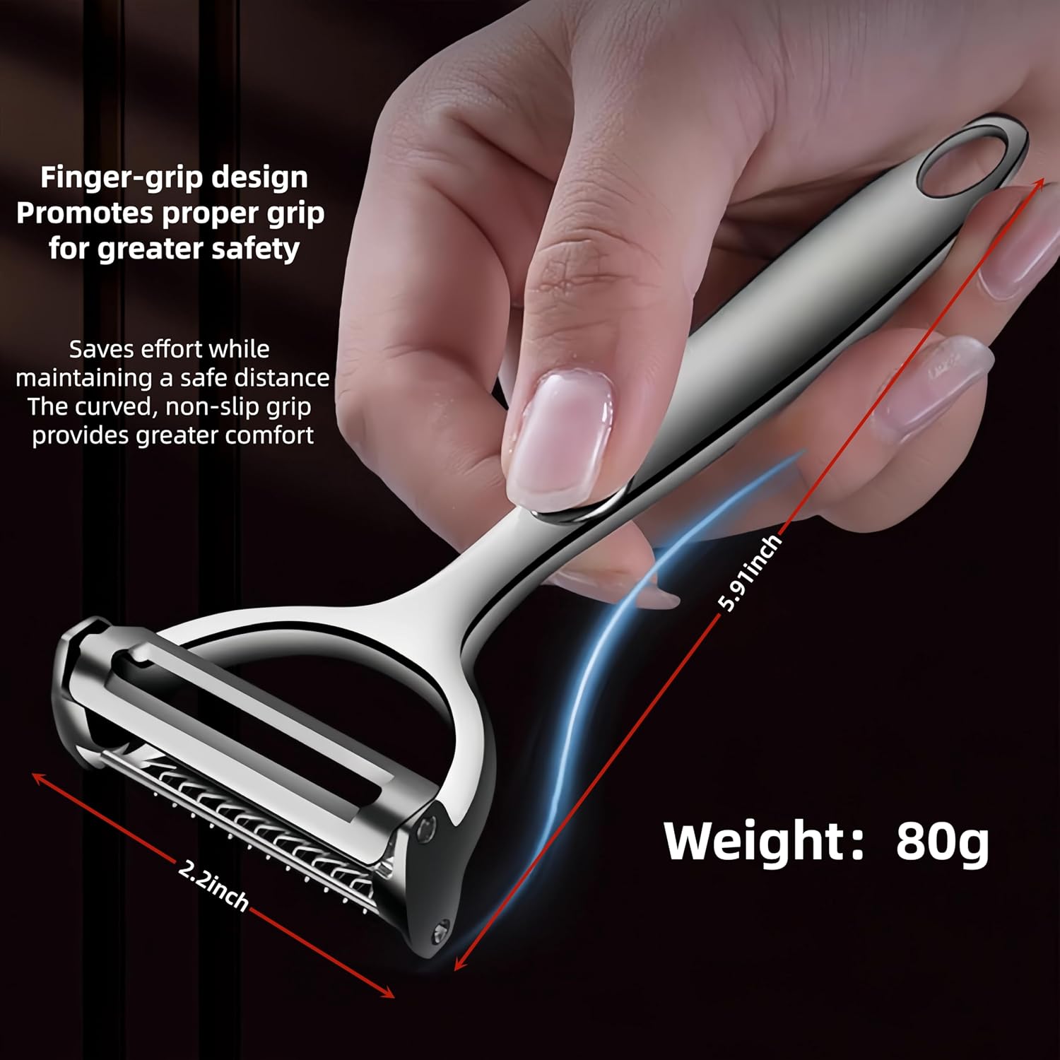 Multifunction Vegetable Peeler Julienne Peeler for Kitchen (2-in-1 peeler) - Image 2
